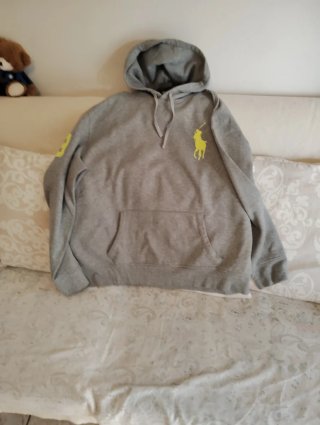 Felpa Ralph Lauren Big Pony XXL Grigia