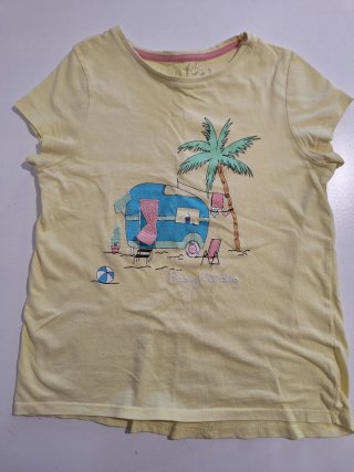 Camiseta amarilla Niña CARAVANA/CAMPING Talla XXS