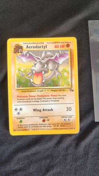 Aerodactyl Holo Fosil Carta pokemon Ingles