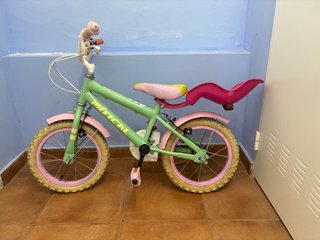 Bici infantil MITICAL verde y rosa