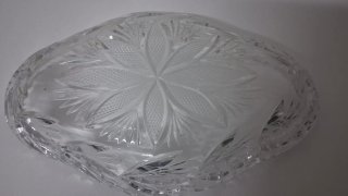 Bandeja de cristal tallado