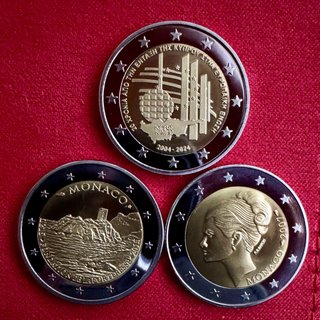 Lote de 3 Réplicas Conmemorativas 2 Euros