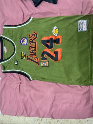 Camiseta Lakers 24 Kobe Bryant Verde