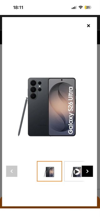 Samsung Galaxy S26 Ultra Negro/Gris