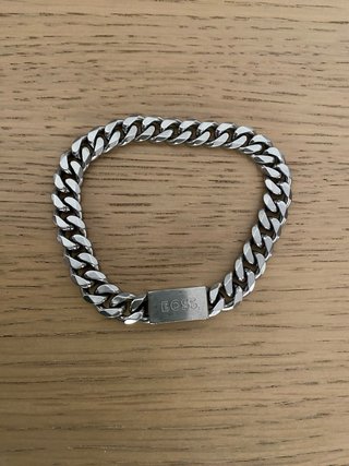 Pulsera BOSS Hugo Boss plateada de eslabones