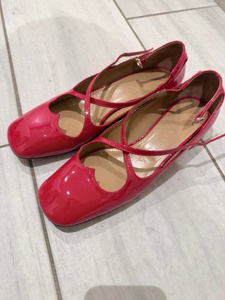 Ballerine scollo cuore vernice