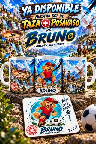 Set Taza y Posavasos Dogyworld Collection