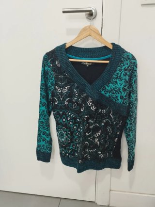 Camiseta Estampada Tonos Azules Talla M