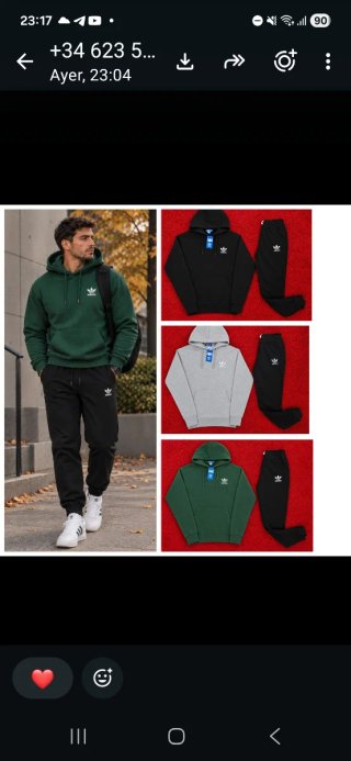Chándal Adidas con Sudadera y Pantalón