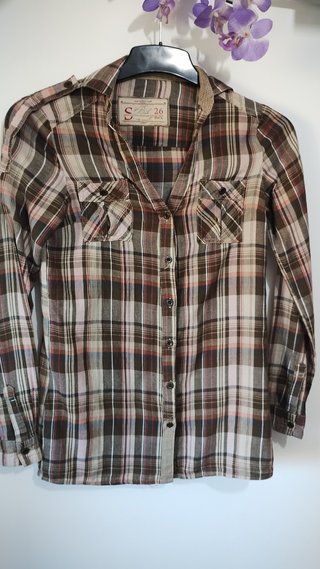 Camisa cuadros  mujer talla S