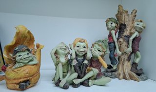 Lotto 6 Statuine Folletti Fatine