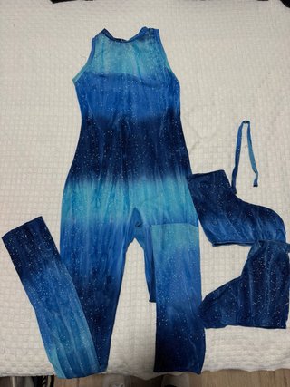 Mono de Patinaje Azul Talla L con complementos