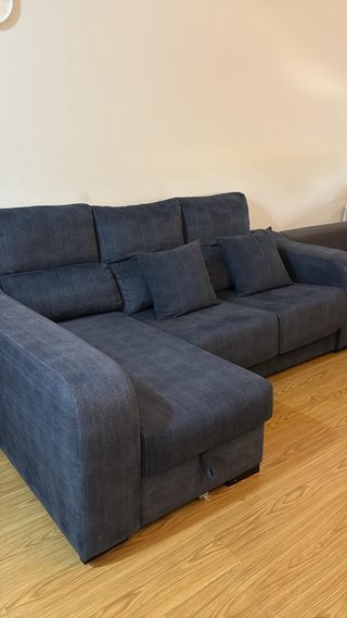 Sofá modular gris tela