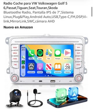 Radio Coche 7” Volkswagen, Seat,Skoda•PRECINTADO