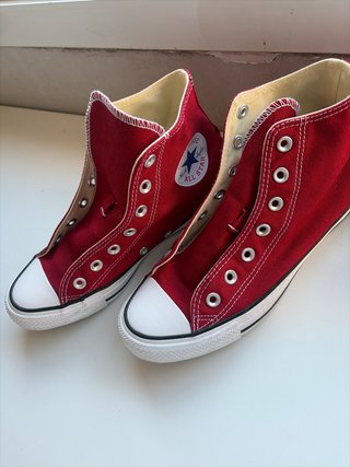 Zapatillas Converse Rojas Sin Cordones