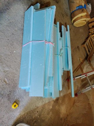 Paneles de aislamiento corcho espuma azul 40mm
