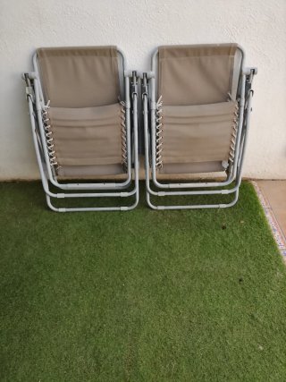 Set di 2 sdraio da giardino pieghevoli