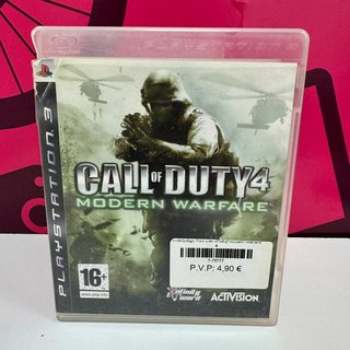 Videojuego PS3 Call of duty Modern Warfare 4