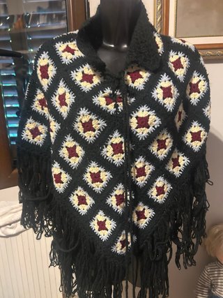 Poncho Vintage Lana Calentito