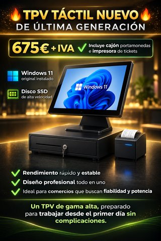 TPV Táctil Nuevo Windows 11 Completo