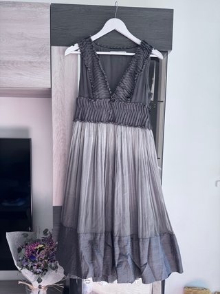 Vestido de fiesta Zara gris