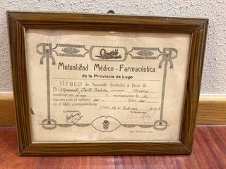 Título Mutualidad Médico-Farmacéutica Lugo 1928