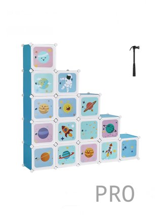 Armario Modular Infantil de 15 Cubos, Organizador