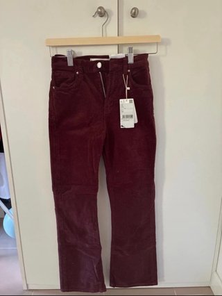 Pantalón de Pana Burdeos MANGO