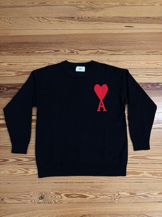 Maglione Ami Paris cuore rosso taglia M