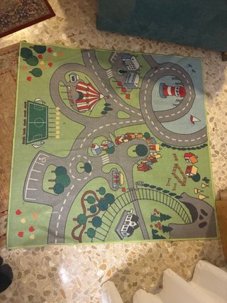 Alfombra Juego Infantil Carreteras 135x135cm