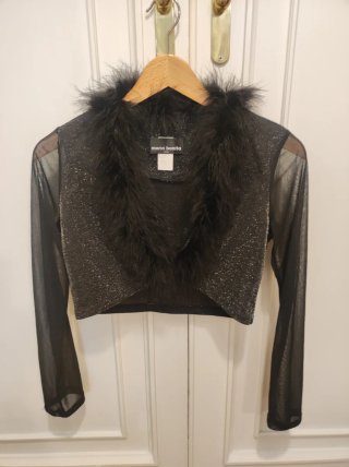 Torera fiesta negra con plumas