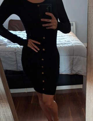 Vestido Jasmine negro ajustado