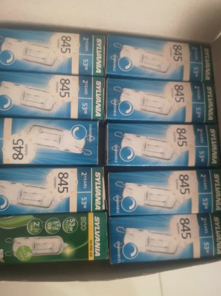 8 Bombillas Sylvania G9 Ecohalógenas 53W