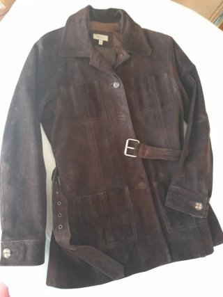 Cazadora Hombre de piel Ante , marrón .  Tamaño M