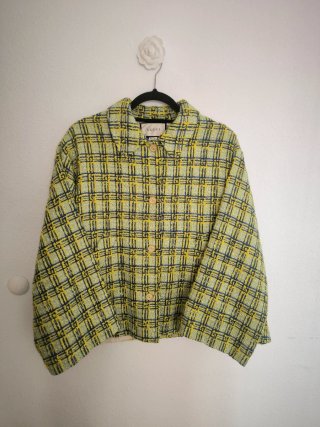 Blazer Gucci Tweed Verde y Amarillo