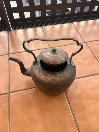 Tetera Antigua de Cobre 25 cm