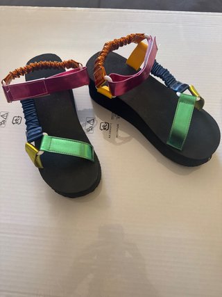 Sandalias plataforma multicolor
