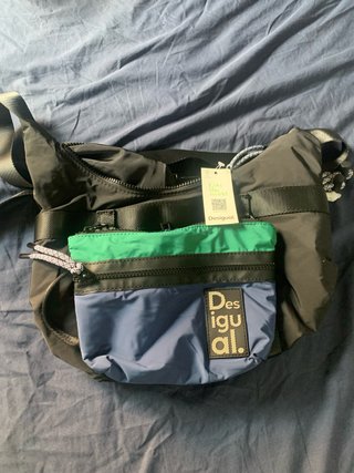 Bolso Desigual Negro y Azul
