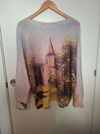 Jersey lana suave paisaje