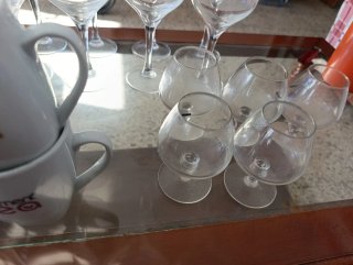 Set de 10 Copas de Cristal 5 tazas 6 copas
