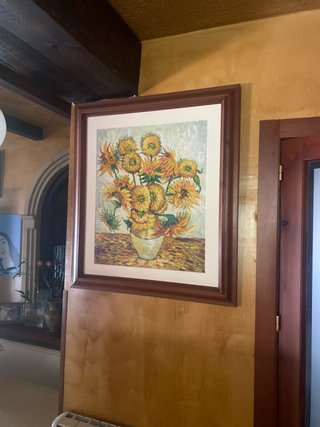 Cuadro de Girasoles con Marco de Madera