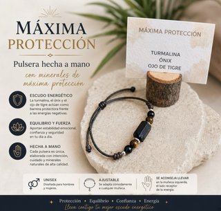 Pulsera de Minerales Máxima Protección