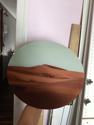 Lámina Decorativa Desierto Redonda