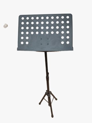 Atril metálico negro para música