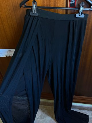 Pantalón de rejilla negro