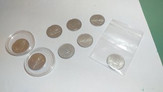 Lotto 8 monete da 2 lire Ulivo vari anni