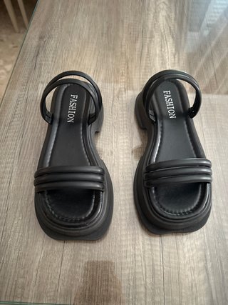 Sandalias negras FASHION plataforma