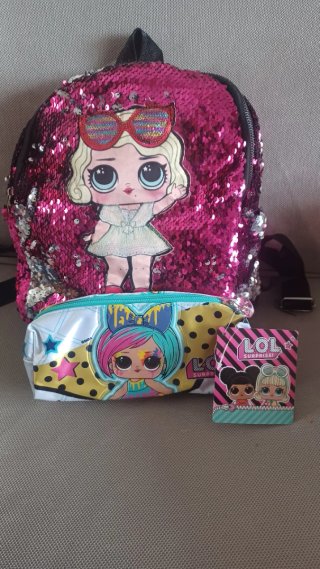 Mochila de Lentejuelas y Estuche LOL Surprise