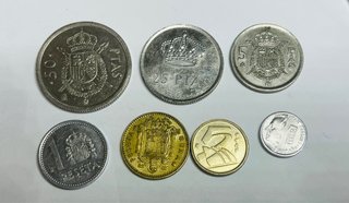 Lote de monedas antiguas pesetas Juan Carlos