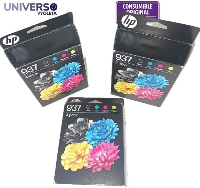Lote x de 3 cajas de 4-pack. HP Original 937